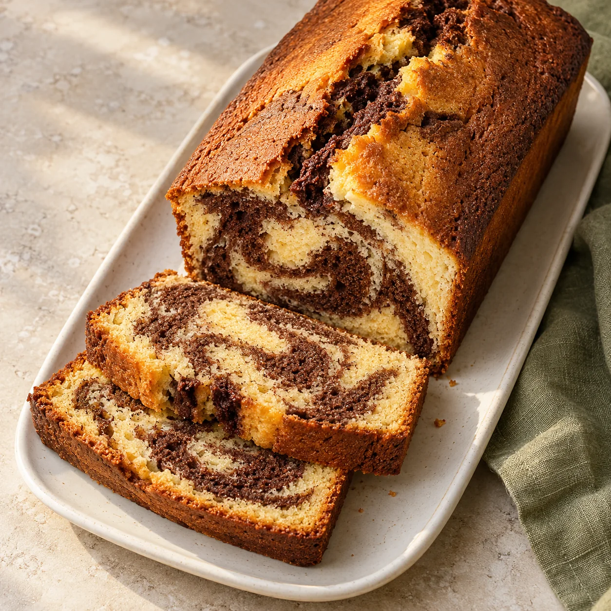 Marmorkuchen aus der Kastenform